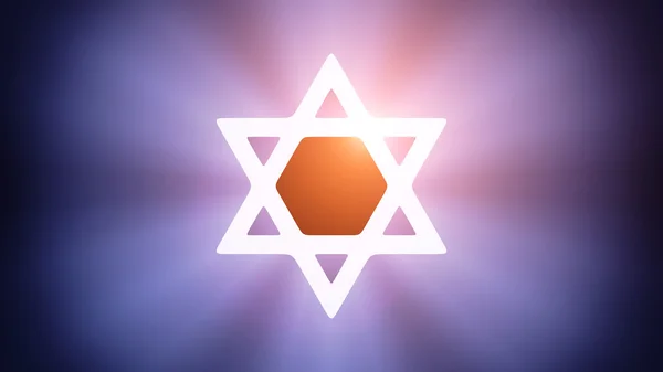 Illuminated Magen David — Stock Photo, Image