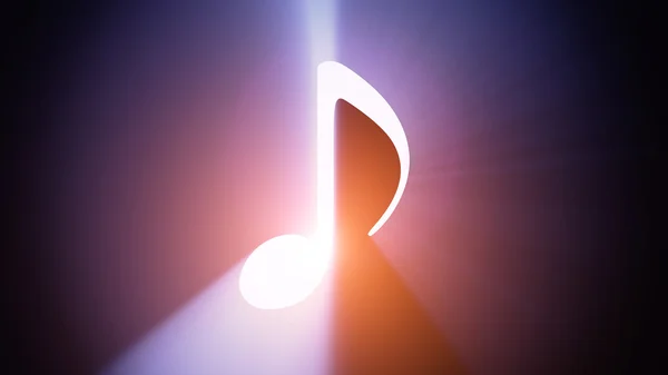 Illuminated music note — Stock Photo, Image