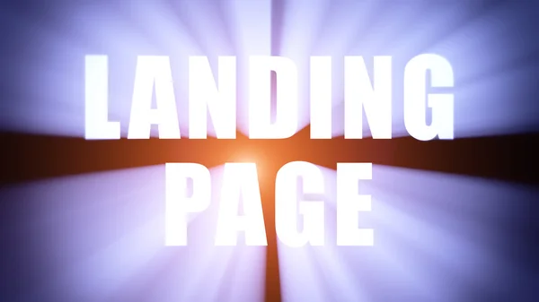 Illuminated LANDING PAGE — Stock Photo, Image