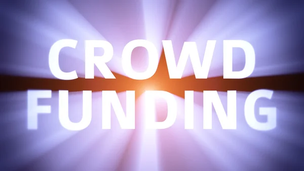 Verlichte crowdfunding — Stockfoto