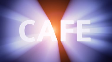 ışıklandırılmış kafe
