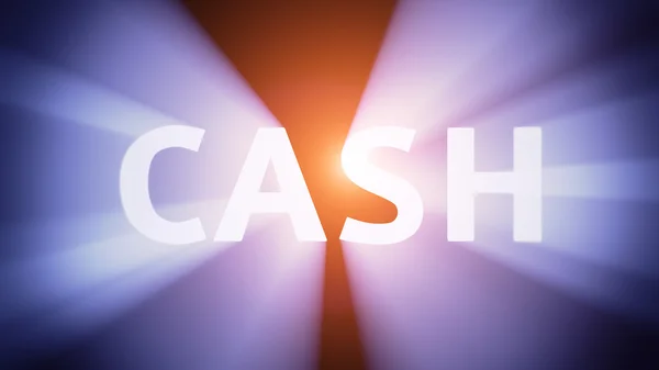 Illuminated CASH — ストック写真