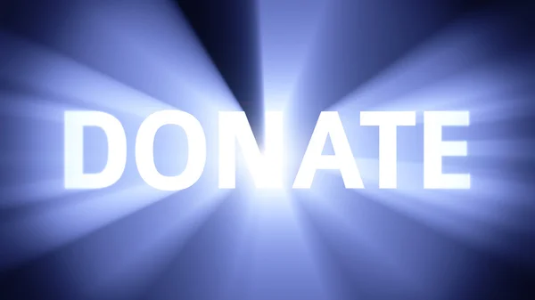 Illuminated DONATE — Stock Photo, Image