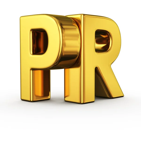 PR dourado — Fotografia de Stock