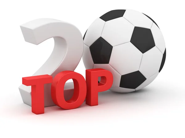 Fußball Top 20 — Stockfoto