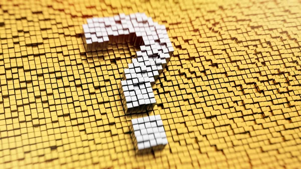 Pixelated Question mark — Stock Photo, Image