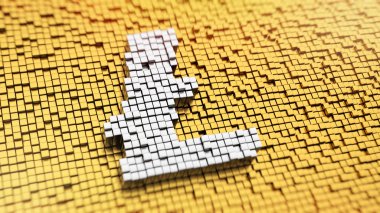 Pixelated Litecoin