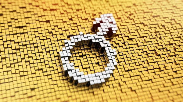 Pixelated male symbol — Stock Photo, Image