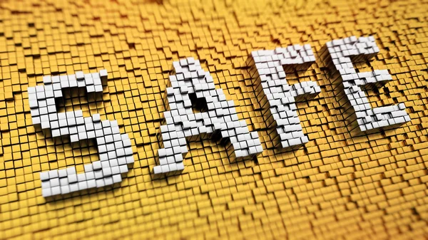 Pixelated SAFE — Stock Photo, Image