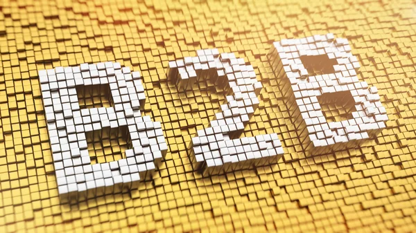 Pixelated B2b — Stok fotoğraf