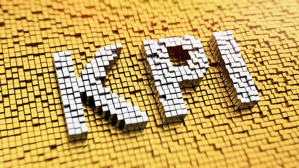Pixelated KPI — Stock Photo, Image