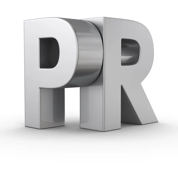 PR letters — Stock Photo, Image