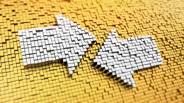 Pixelated Arrows — Stock Photo, Image