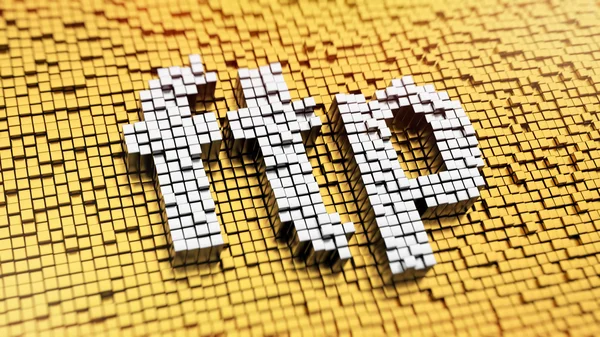 Pixelated Ftp — Stok fotoğraf