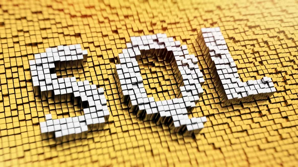Пикселированный SQL — стоковое фото