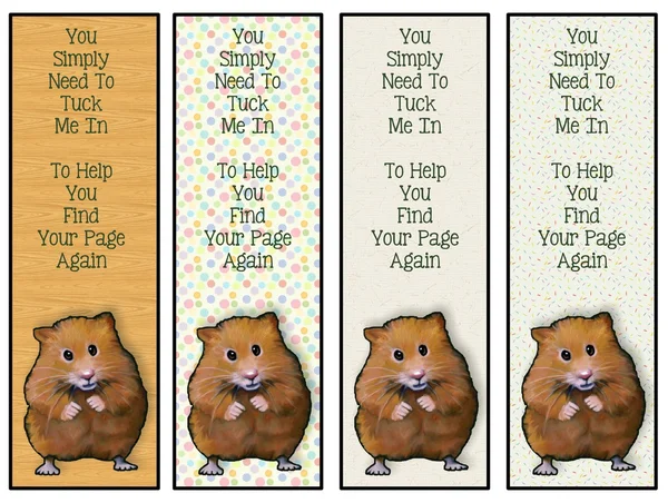 Bookmark for Kids with Cute Hamster and Saying — Stock Photo, Image