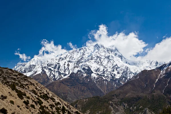 安纳布尔纳山、 喜马拉雅山 — 图库照片