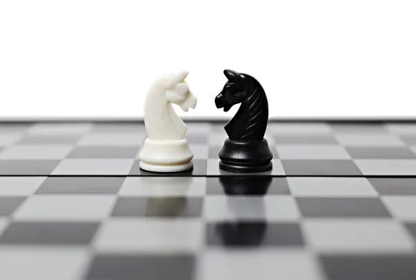 Chess board with figures — Stock Photo, Image