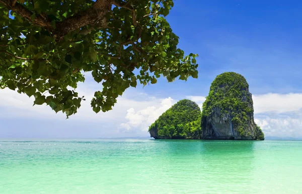 Belle roche sur la plage Railay — Photo