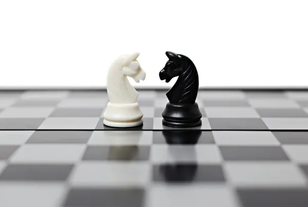 Tablero de ajedrez con figuras Imágenes de stock libres de derechos