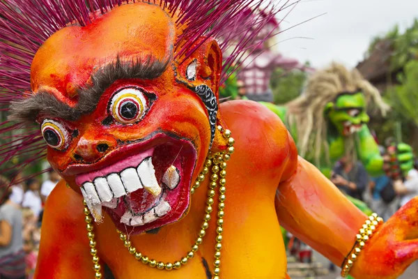 Sfilata Ngrupuk a Ubud, Bali — Foto Stock