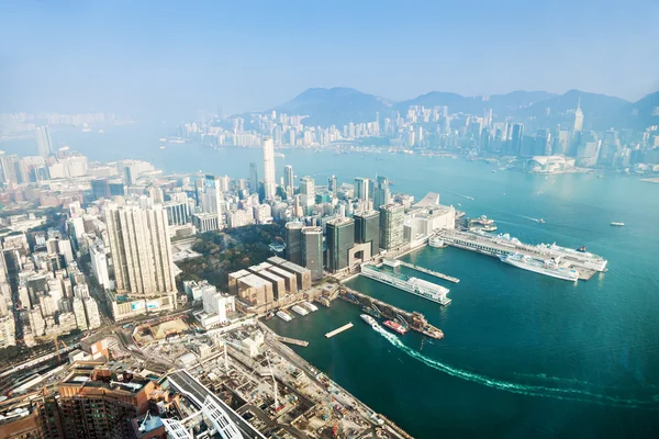 Panorama pohled do hong Kongu — Stock fotografie