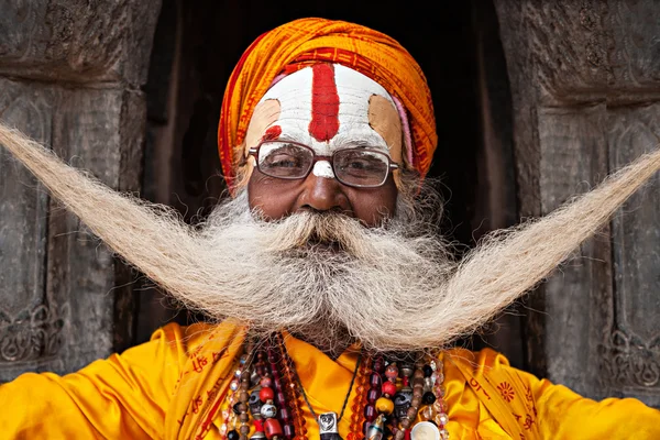 Sadhu w pashupatinath świątyni — Zdjęcie stockowe