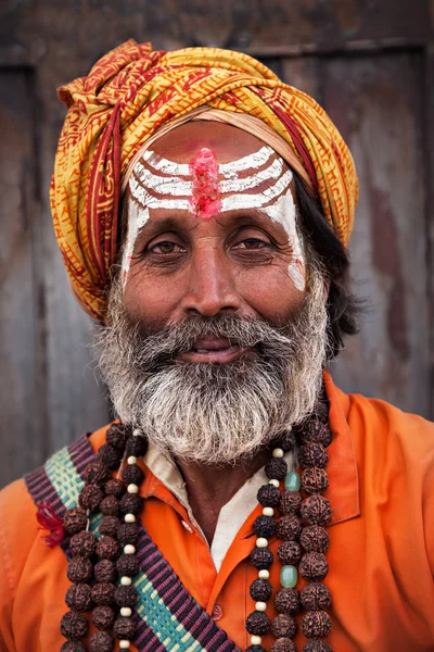 Sadhu am pashupatinath Tempel — Stockfoto