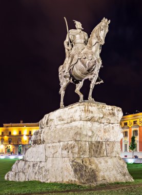 Skanderberg statue clipart