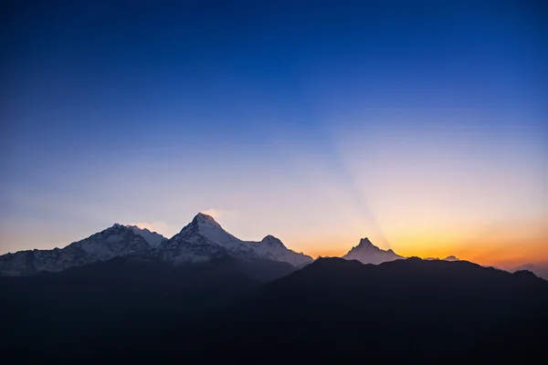 Surise im himalaya — Stockfoto