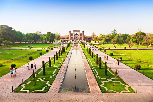 Taj mahal garten — Stockfoto