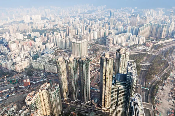 Widok na panoramę do hong Kongu — Zdjęcie stockowe