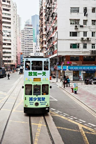 Hong Kong trams — Stockfoto