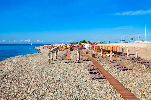 Spiaggia Imeretinsky Nella Località Turistica Sochi Città Krasnodar Krai Russia — Foto Stock