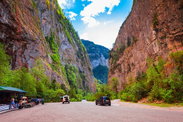 Kanion Yupshar Lub Kamienny Worek Pobliżu Jeziora Ritsa Rejonie Abchazji — Zdjęcie stockowe