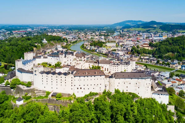 Salzburg Şehir Merkezi Hava Panoramik Manzarası Avusturya Salzburg Almanca Salzburg — Stok fotoğraf