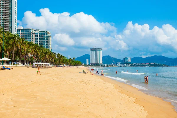 Playa Ciudad Nha Trang Una Playa Pública Situada Centro Nha — Foto de Stock