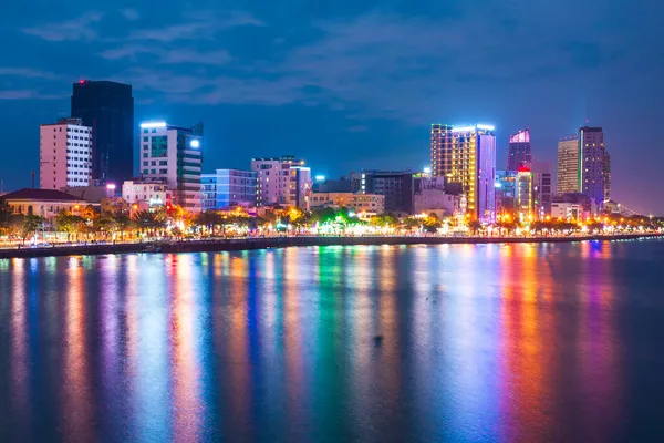 Nang City Centre Skyline Aerial Panoramic View Danang Fourth Largest — Stock Photo, Image