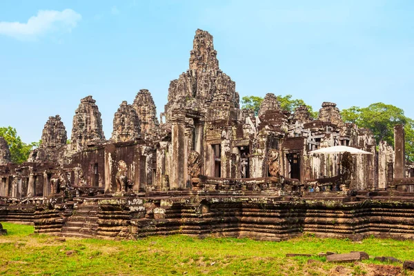 Bayon Egy Jól Ismert Khmer Templom Angkorban Kambodzsában — Stock Fotó