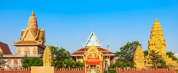 Wat Ounalom Buddhistický Chrám Nábřeží Sisowath Blízkosti Královského Paláce Phnom — Stock fotografie