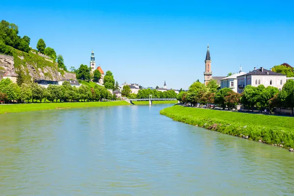 Salzach River Salzburg Austria Salzach River Flow Eventually Joins Danube — Stock Photo, Image