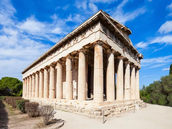 Templo Hefesto Hefeisteo También Templo Griego Dórico Bien Conservado Ubicado — Foto de Stock