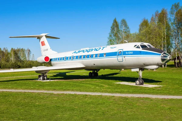 Minsk Belarus May 2016 Tupolev 134 Aircraft Open Air Museum — Stock Photo, Image