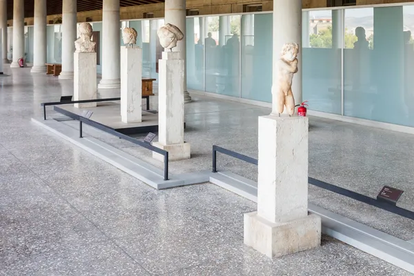 Atenas Grécia Outubro 2016 Museu Ágora Antiga Dentro Stoa Attalos — Fotografia de Stock