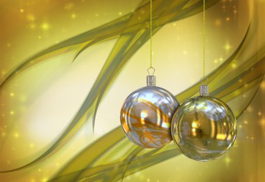 Noel topları illüstrasyon kart