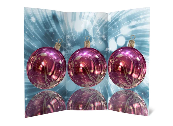 Christmas balls card illustration — Stock Photo, Image