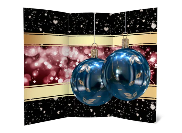 Boules de Noël carte illustration — Photo