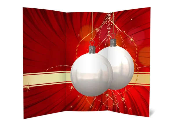 Christmas balls card illustration — Stock Photo, Image