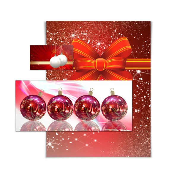 Bolas de Natal ilustração do cartão — Fotografia de Stock