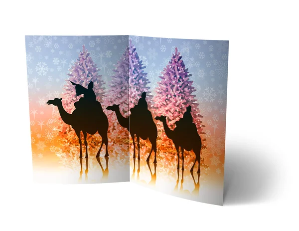 Folheto de bolas de Natal, ilustração de cartão — Fotografia de Stock
